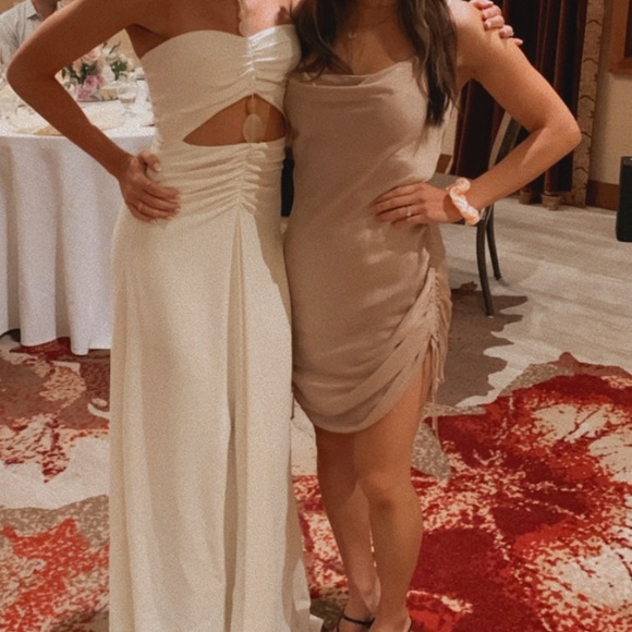 Aritzia “only ruched” slip mini dress in poetic pink, S - Picture 8 of 12